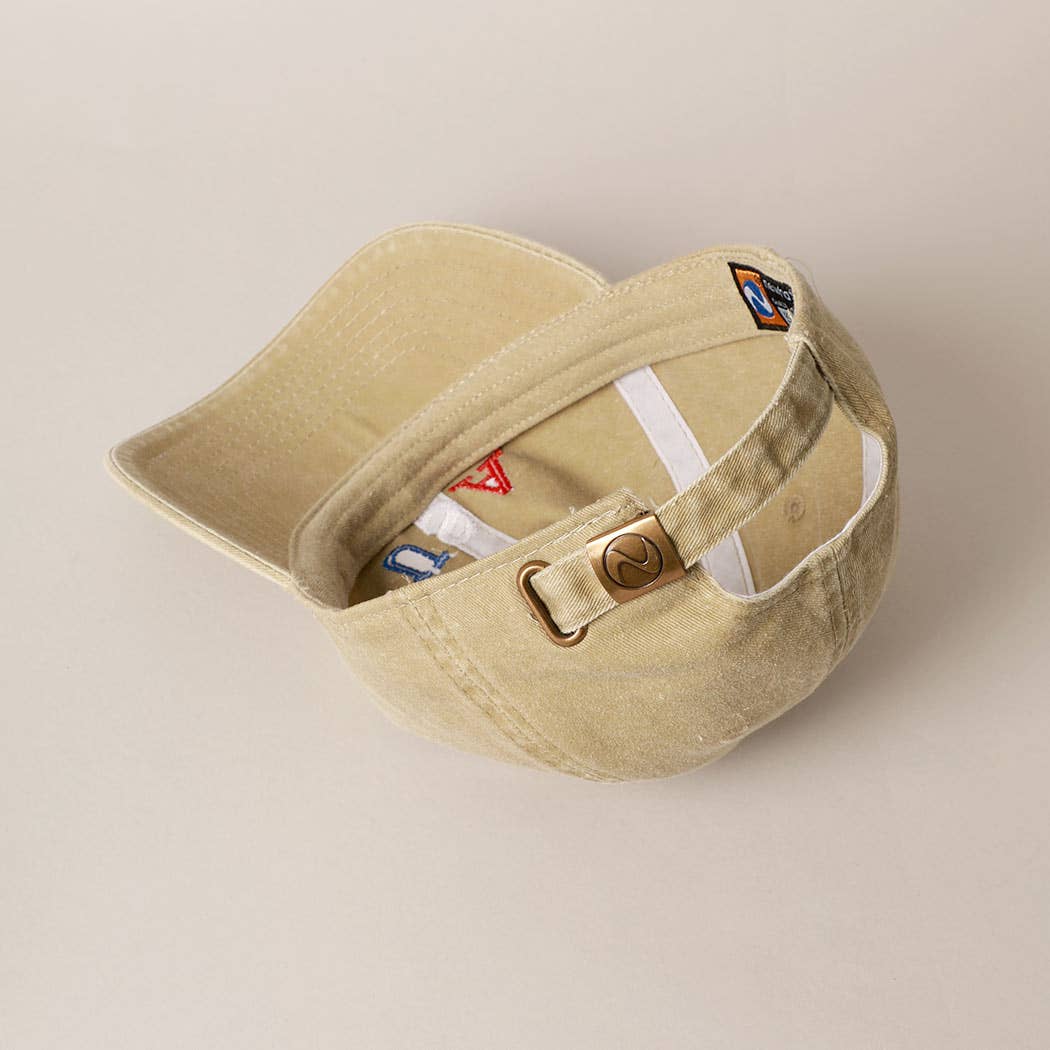 USA Embroidered Cotton Baseball Cap: ONE SIZE / BLACK