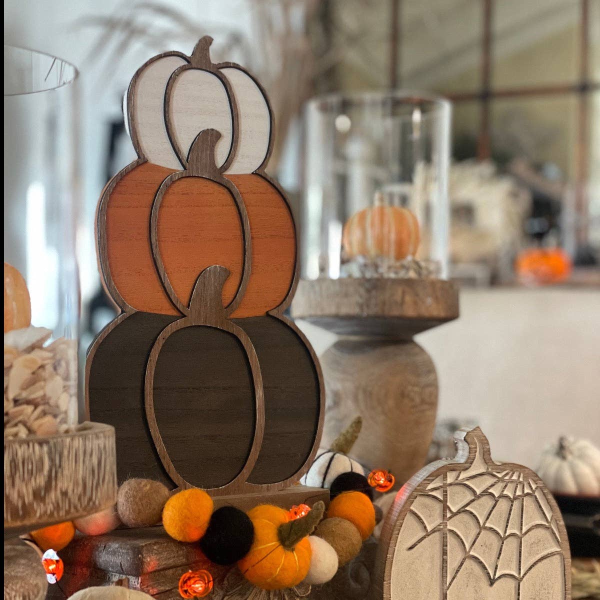 Halloween Stacked Laser Pumpkin