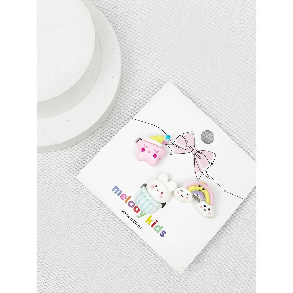 Kids adjustable Cute Character Ring Set: MIX COLOR