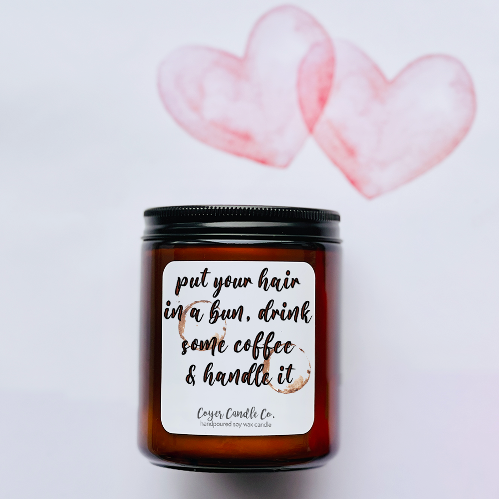 Hair in a bun and drink some coffee Collection: Michigan Air Freshener