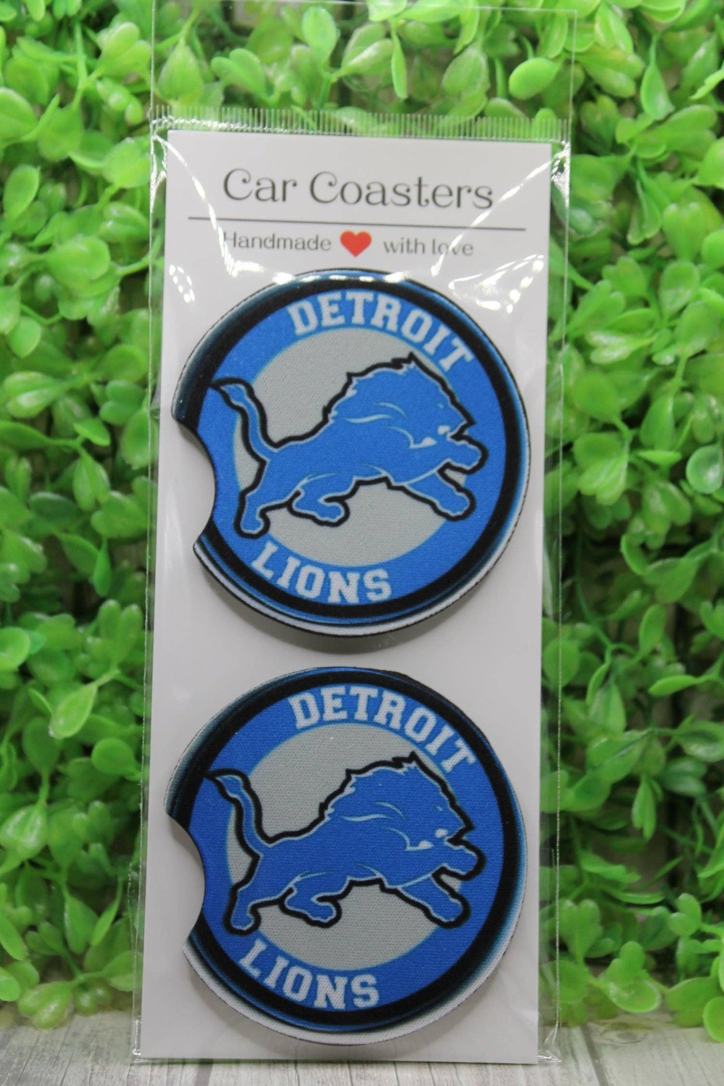 Detroit Lions Car Coaster Set