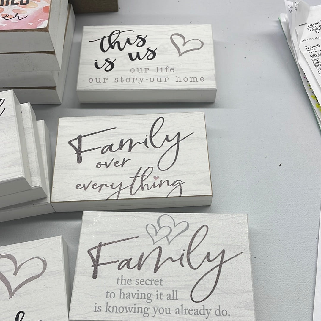 Mini Wood Signs Multi Sayings