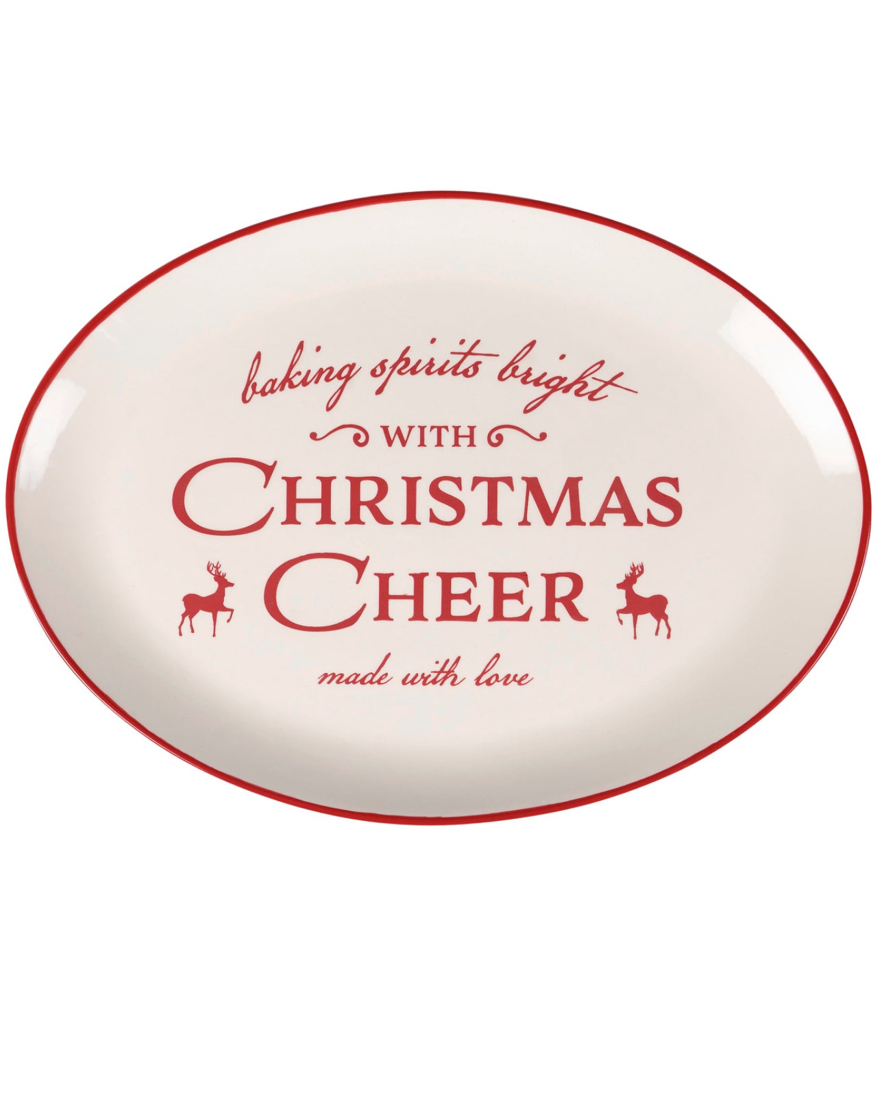 Oval Christmas Cheer Platter