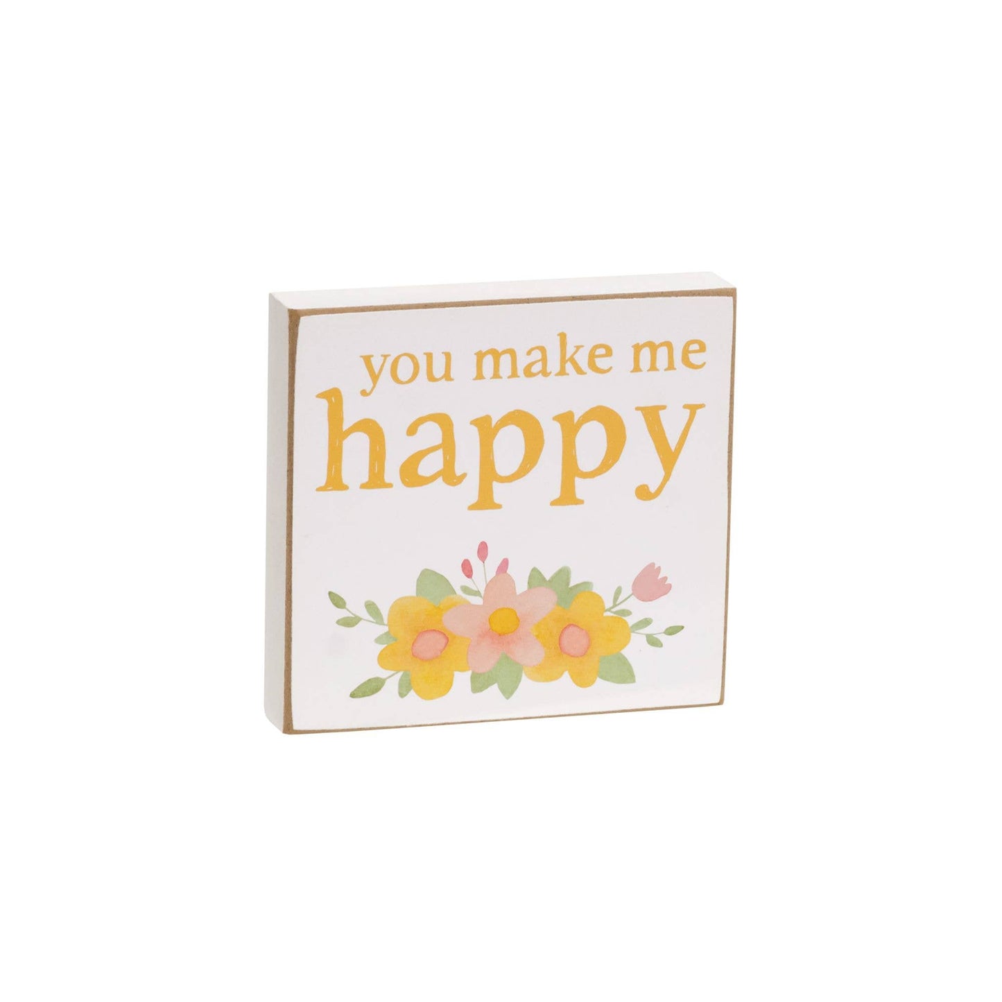 Oh Hey Lovely Floral Square Block, 4 Assorted