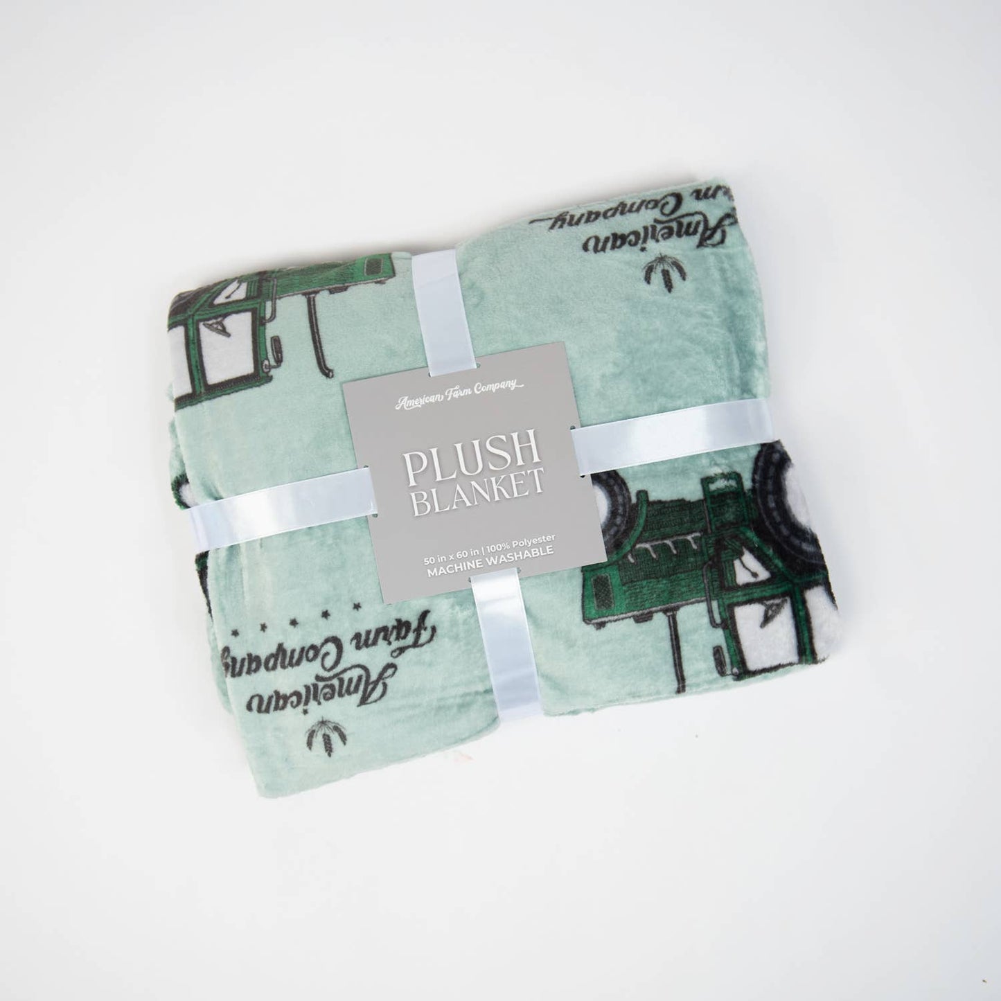 'Green Tractor' Plush Throw Blanket