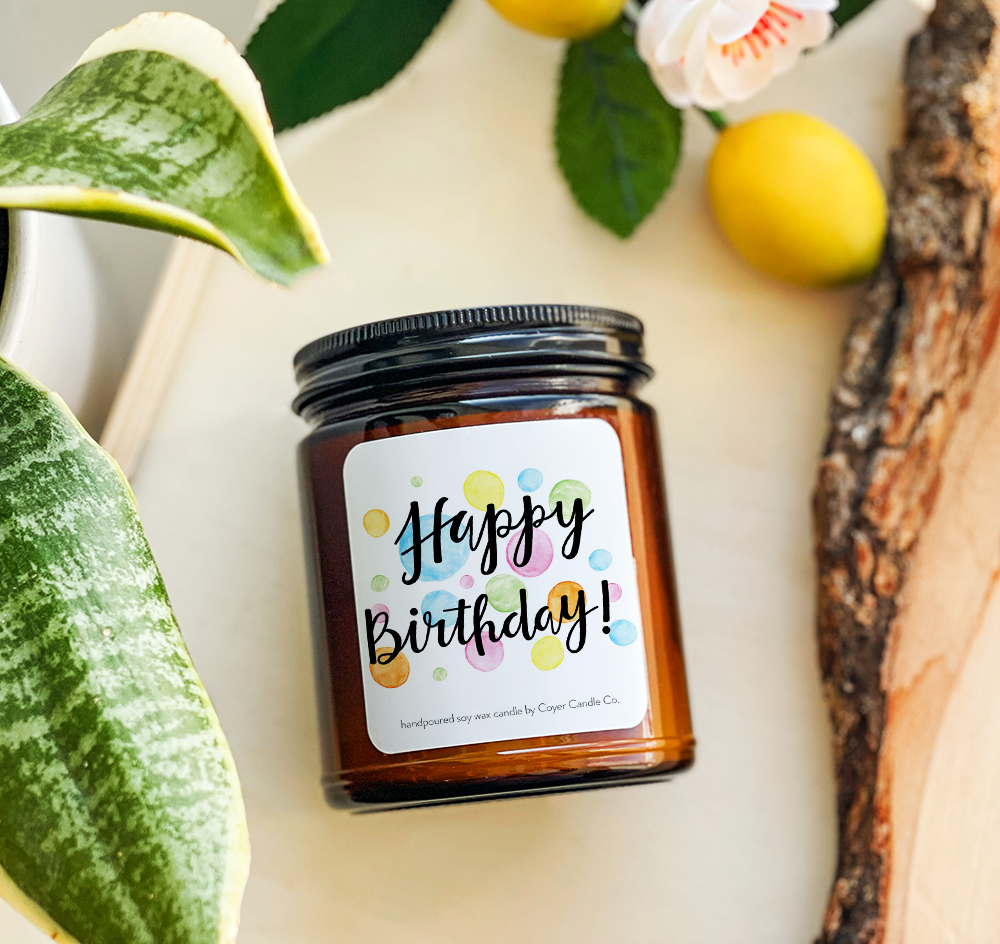 Happy Birthday | 9 oz: Happy Birthday - It's Your Day! / 9 oz. Black Jar / Choose Happiness