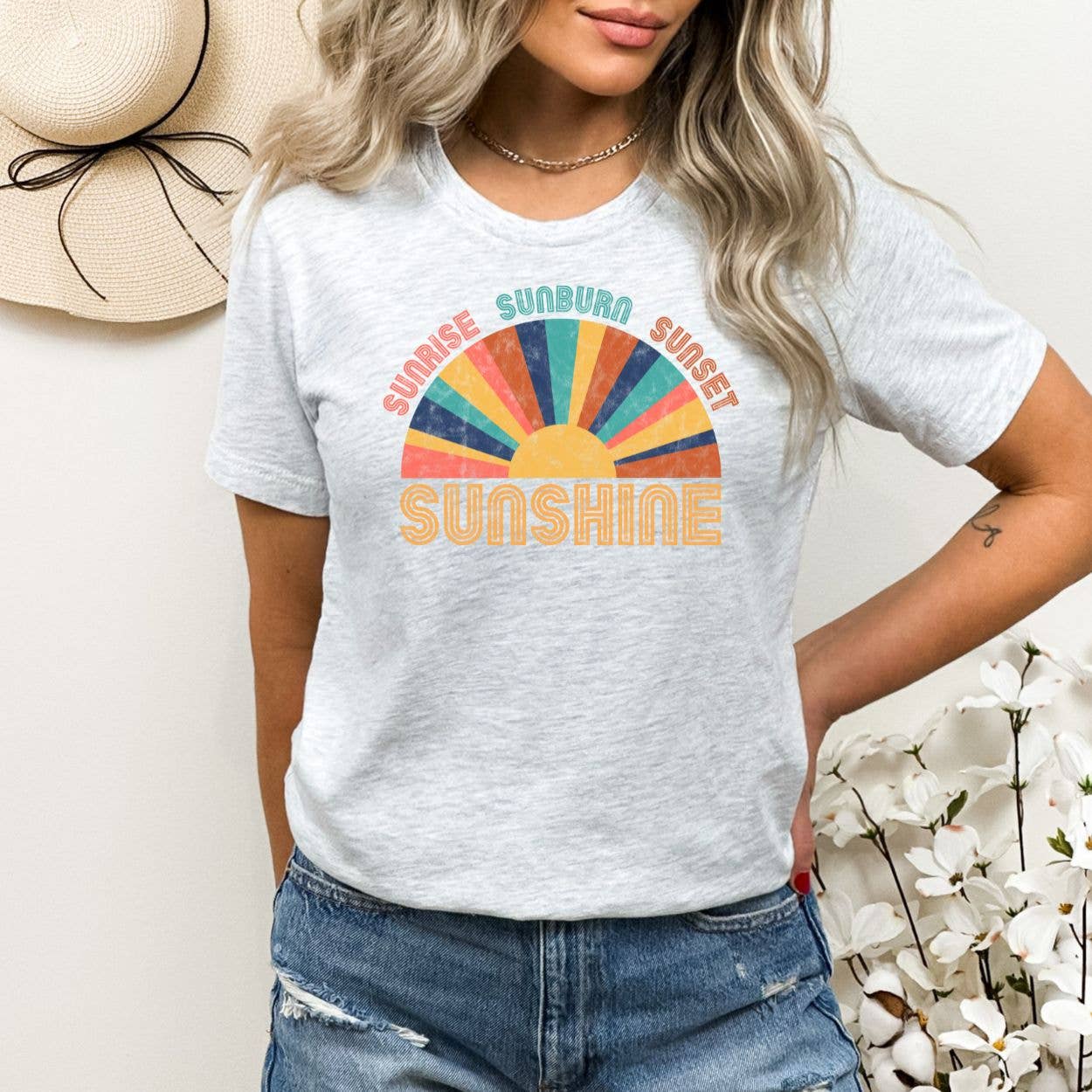 Sunrise and Sunshine Ash Tee: Adult 2XL