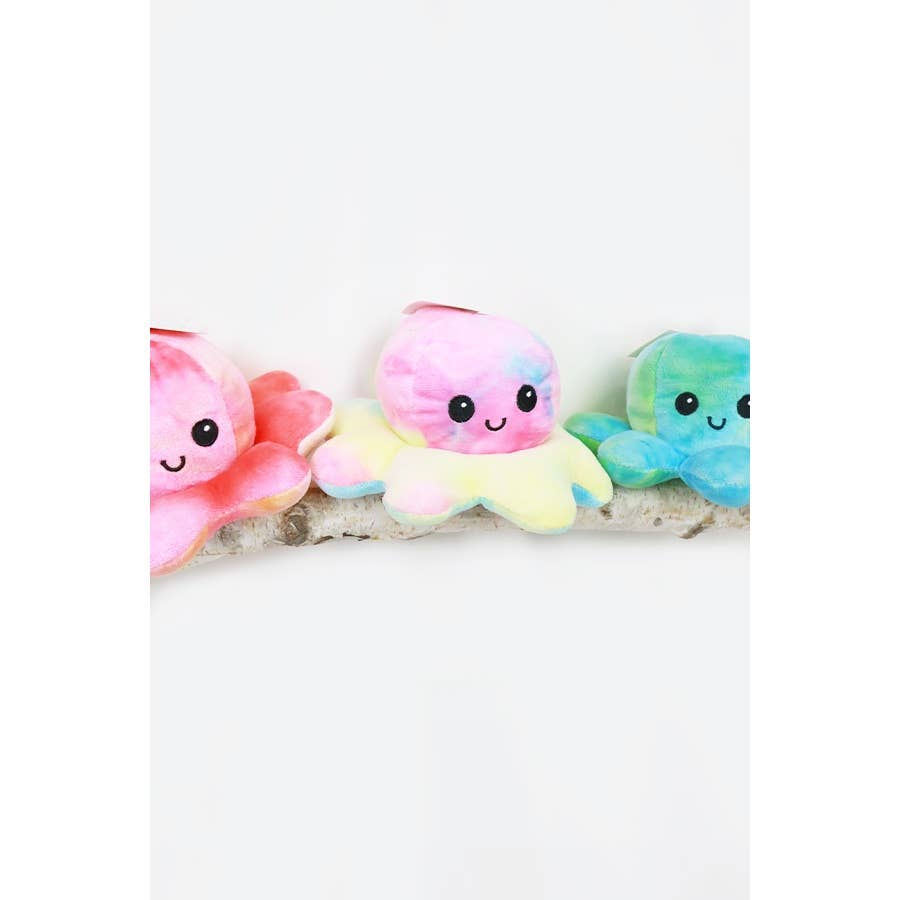 Tie Dyed Reversible Octopus Plushie: MIX COLOR / ONE