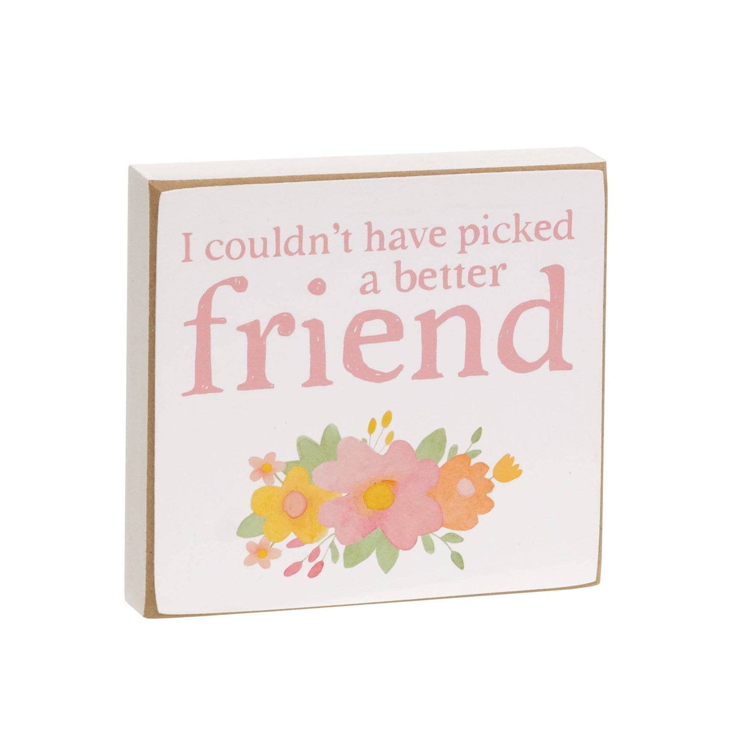 Oh Hey Lovely Floral Square Block, 4 Assorted