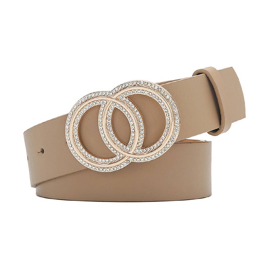 Paved Double Circle Belt: ONE SIZE / BLK