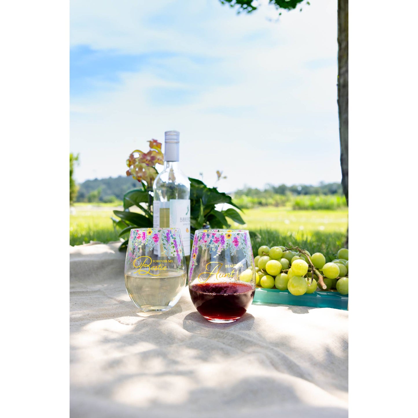 Forever Bestie - Gift Boxed 17 oz Stemless Wine Glass