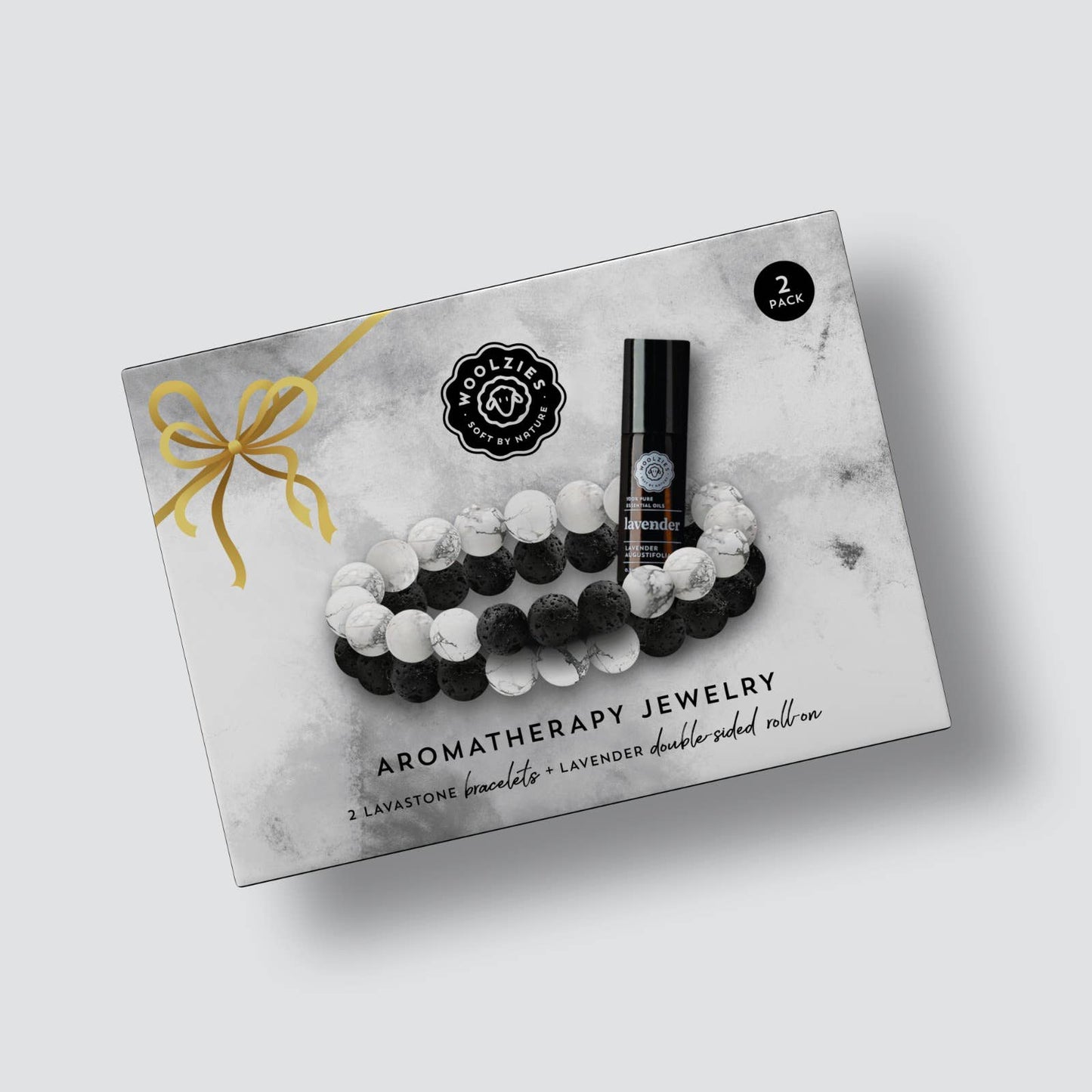 Aromatherapy Lavastone Bracelet Set 2 BRACELETS ONE ROLL ON