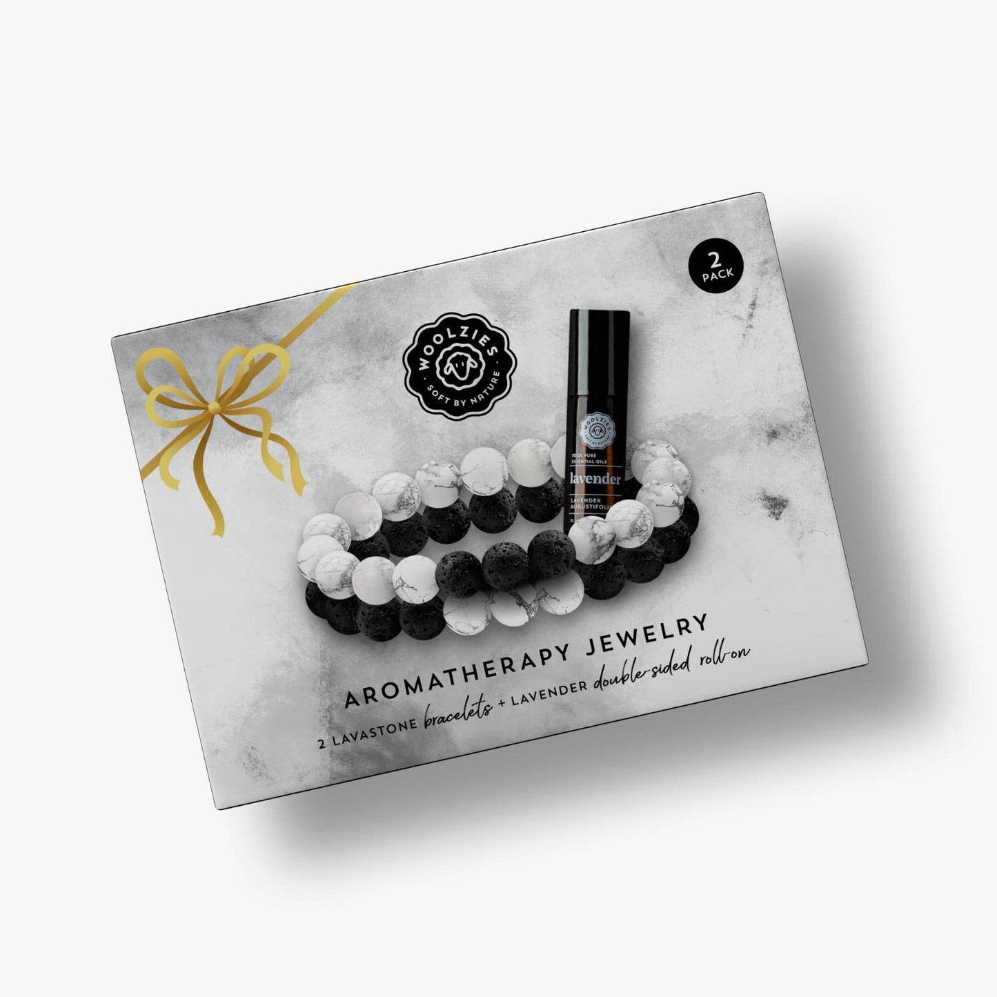 Aromatherapy Lavastone Bracelet Set 2 BRACELETS ONE ROLL ON