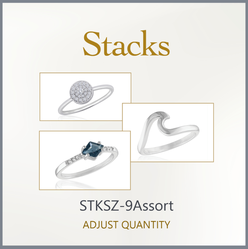 Center Court - Stacks Size 9 Ring Assortment
