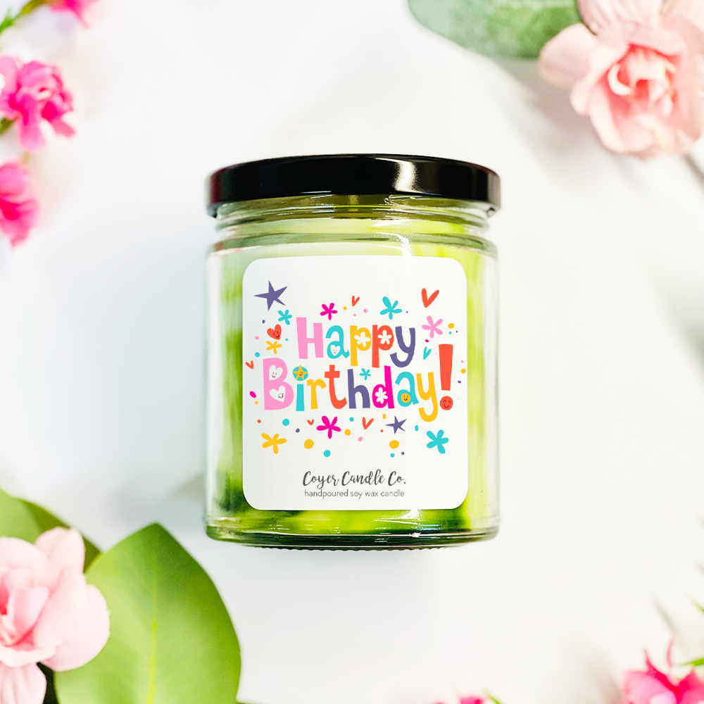 Happy Birthday | 9 oz: Happy Birthday - It's Your Day! / 9 oz. Black Jar / Choose Happiness