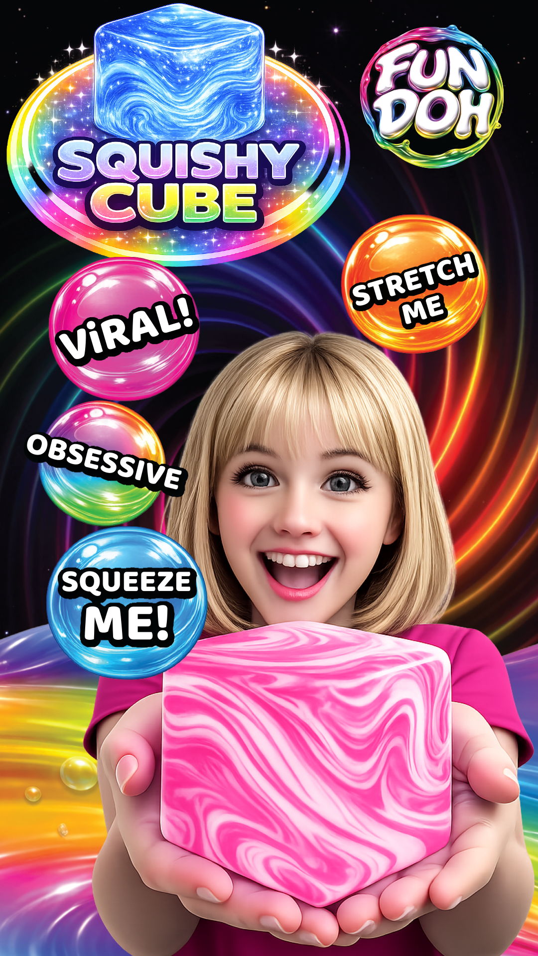 Fun Doh Swirl Squishy Cubes