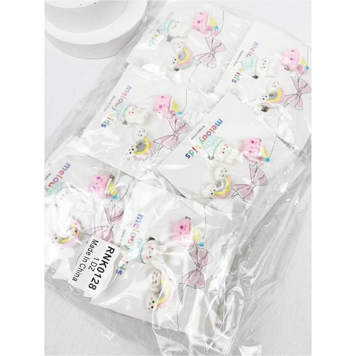 Kids adjustable Cute Character Ring Set: MIX COLOR