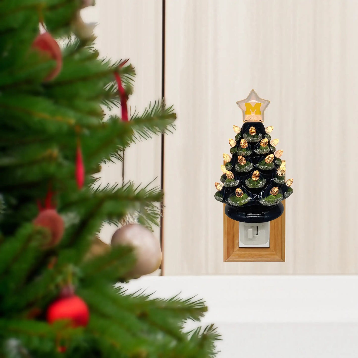 6.5" Michigan Xmas Tree Nite Lite