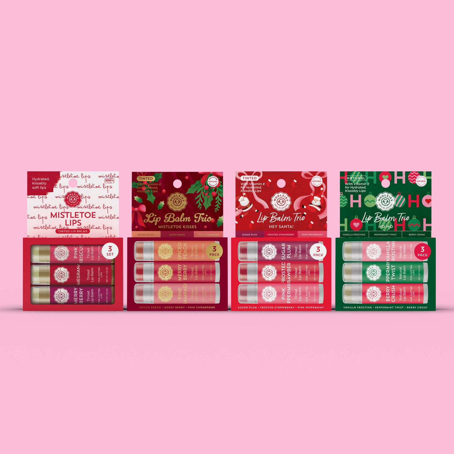 Shea Butter Lip Balm 12pc Holiday Assortment (3 each)