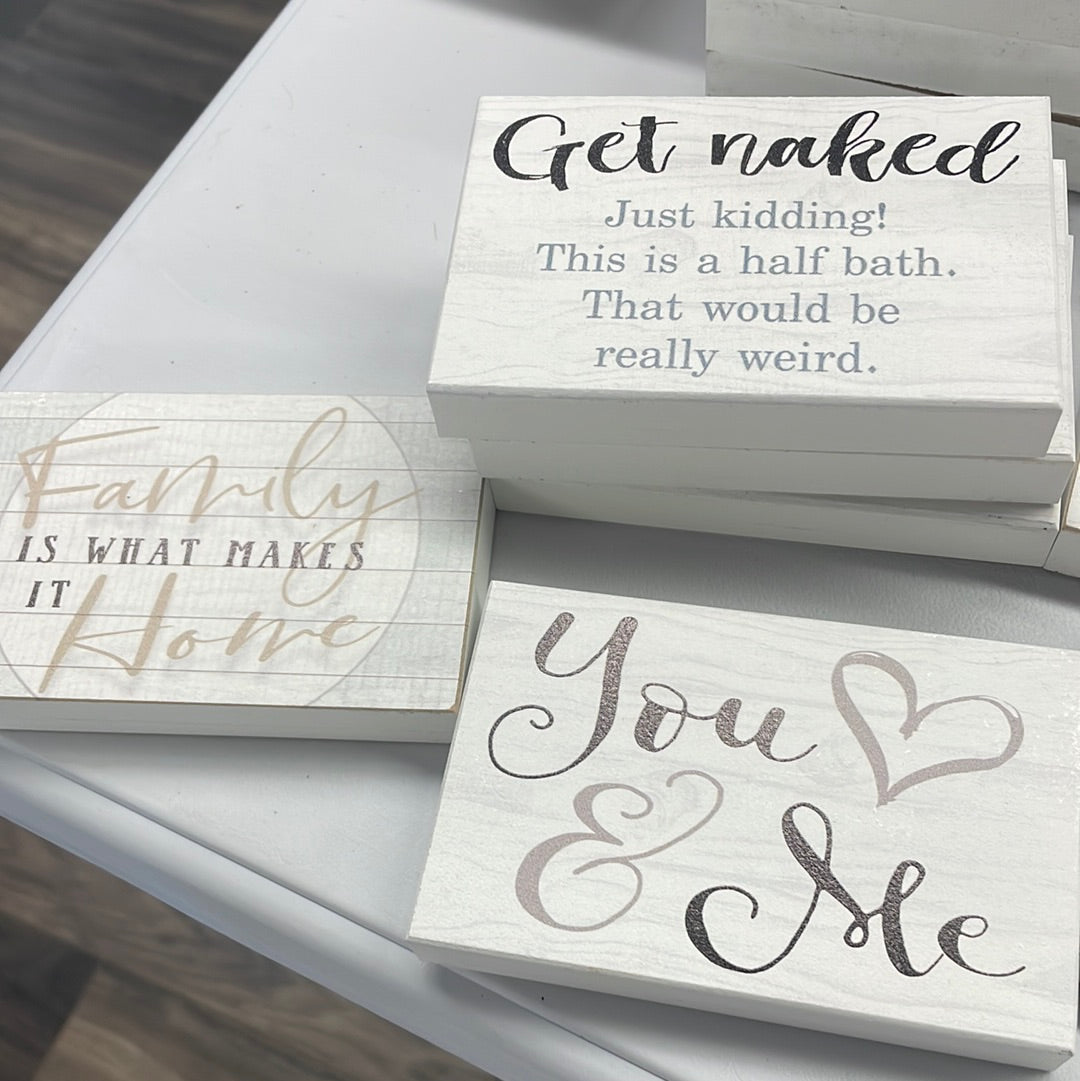 Mini Wood Signs Multi Sayings
