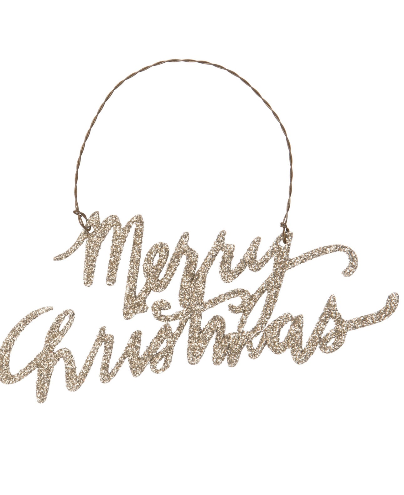 Merry Christmas Glitter Ornament