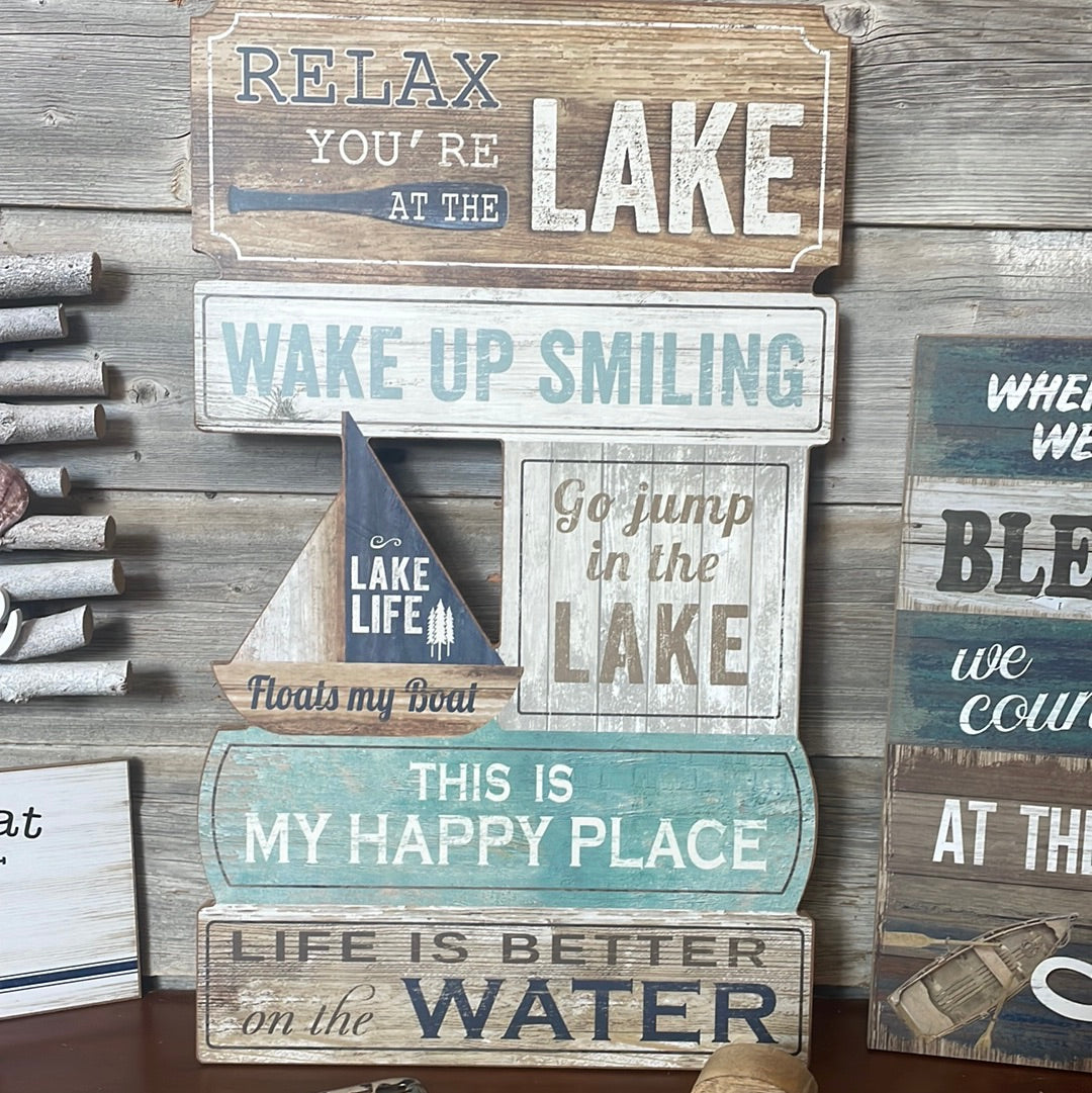 Relax Lake Sign