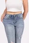 Misbehaving from Judy Blue: Mid-Rise Tummy Control Flare