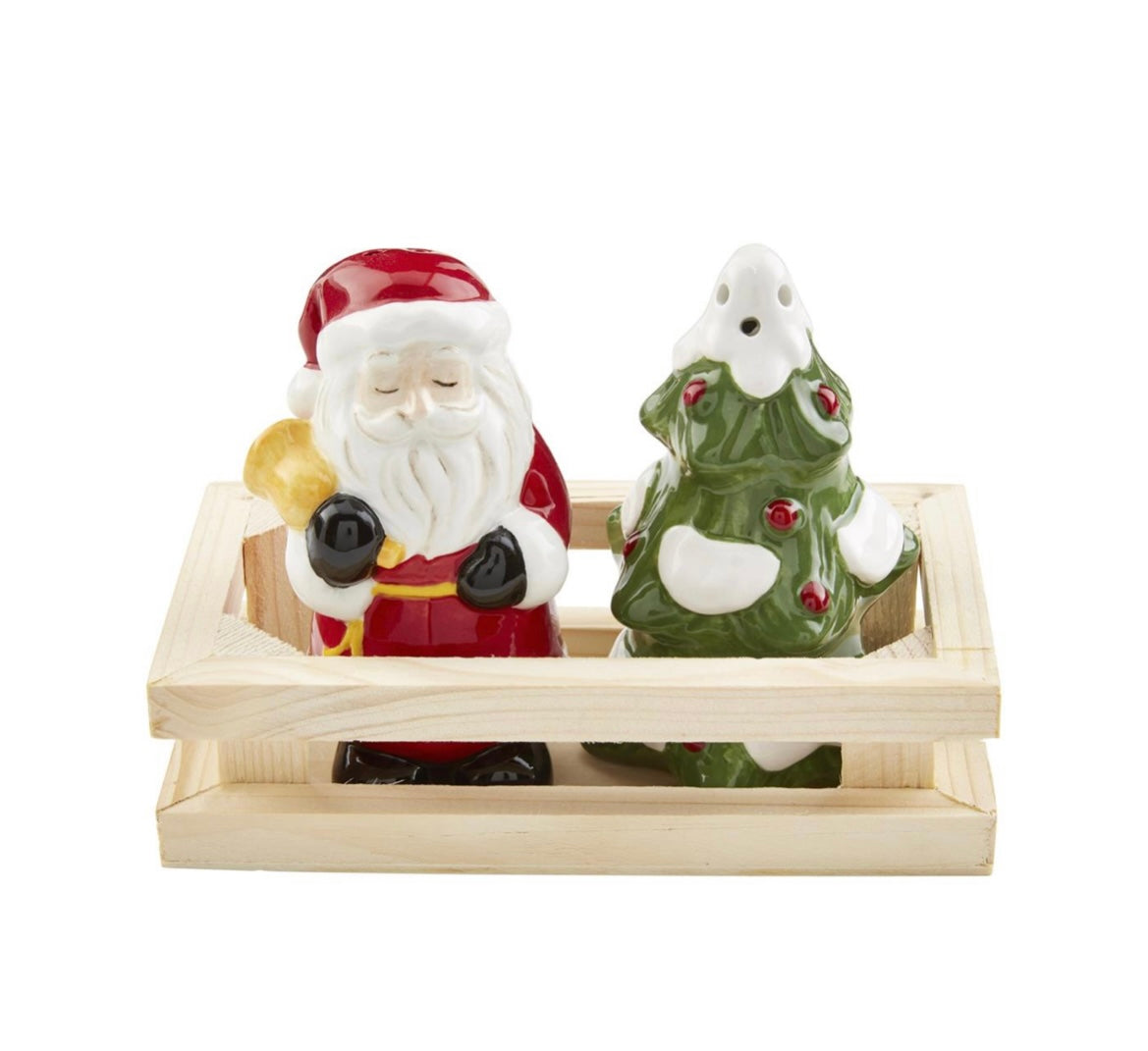 Santa and Tree Christmas Salt & Pepper Shakers