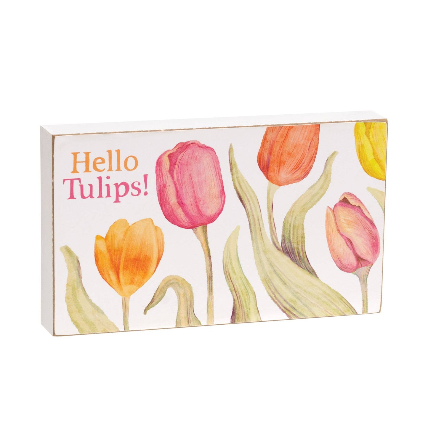Happy Spring Tulip Box Sign, 3 Assorted