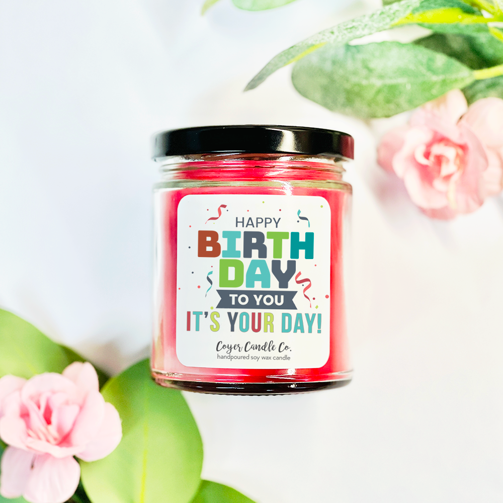 Happy Birthday | 9 oz: Happy Birthday - It's Your Day! / 9 oz. Black Jar / Choose Happiness