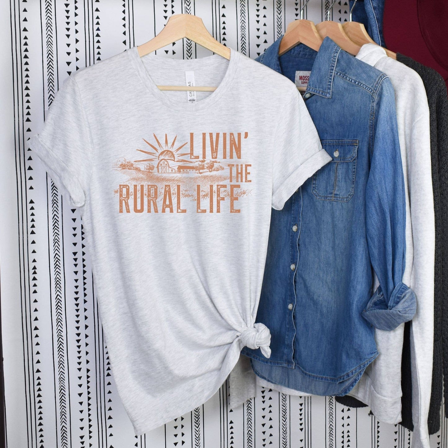Livin' the Rural Life Ash Tee: Adult