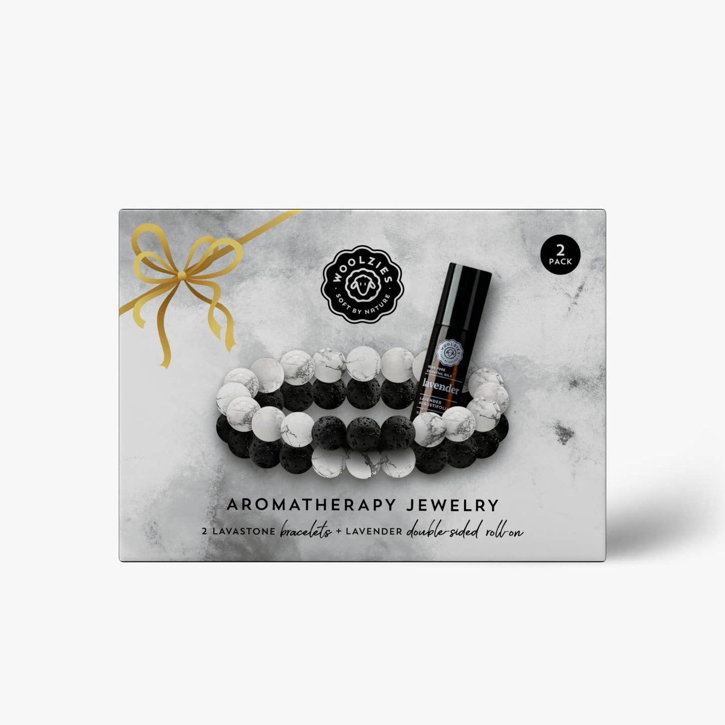 Aromatherapy Lavastone Bracelet Set 2 BRACELETS ONE ROLL ON