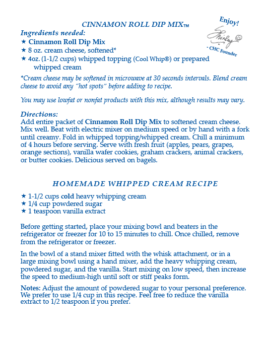 Cinnamon Roll Dip Mix - NEW RELEASE