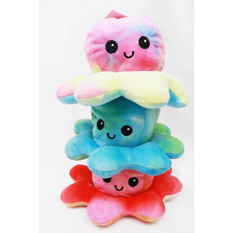 Tie Dyed Reversible Octopus Plushie: MIX COLOR / ONE