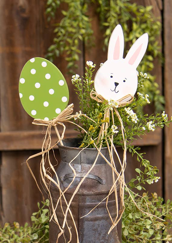 Easter Egg Or Bunny Plant Poke, 2 Assorted