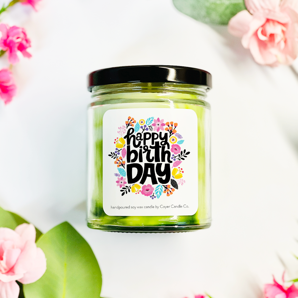 Happy Birthday | 9 oz: Happy Birthday - It's Your Day! / 9 oz. Black Jar / Choose Happiness