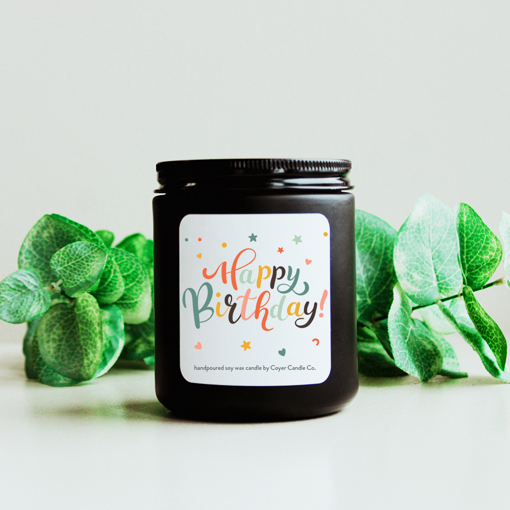 Happy Birthday | 9 oz: Happy Birthday - It's Your Day! / 9 oz. Black Jar / Choose Happiness