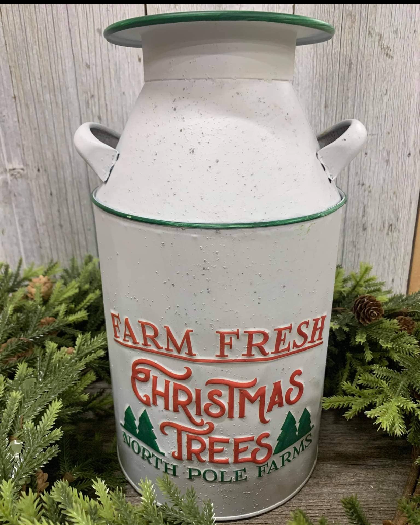 Farm Fresh Christmas Trees Milk Can