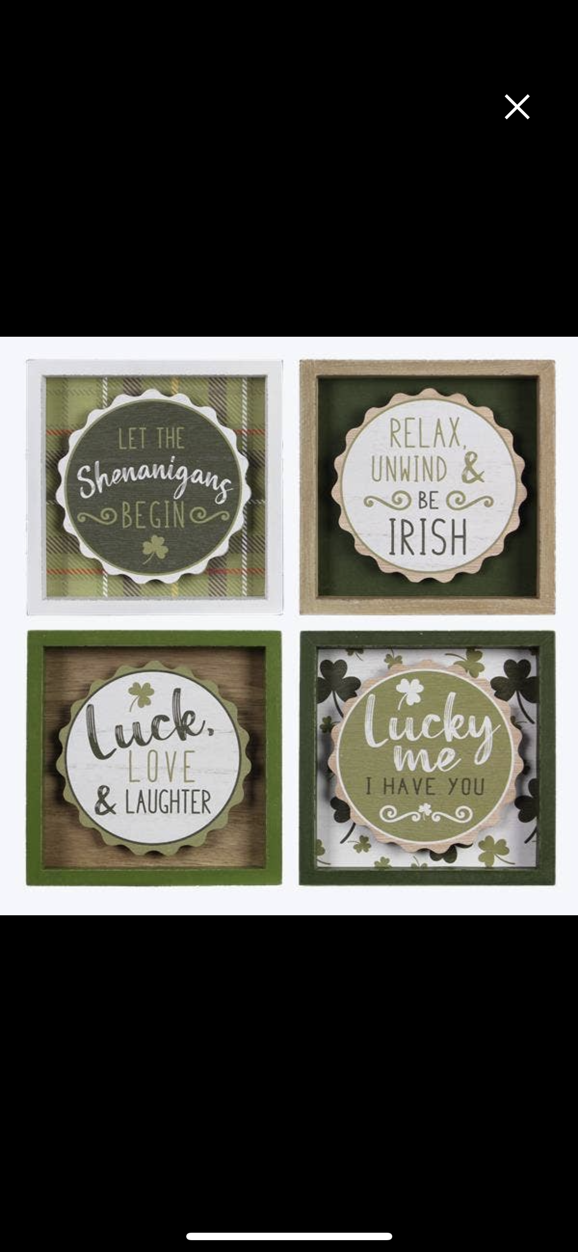 Irish St Patrick’s Wood Box Sign (4 assorted)