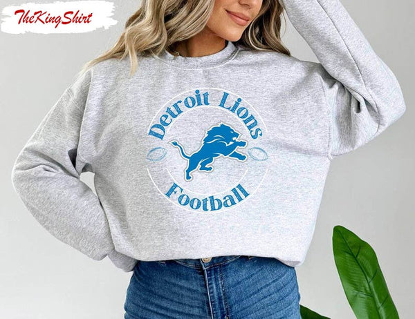 Detroit Lions Inspired Comfort Crewneck Sweatshirt – Unisex: Dark Heather