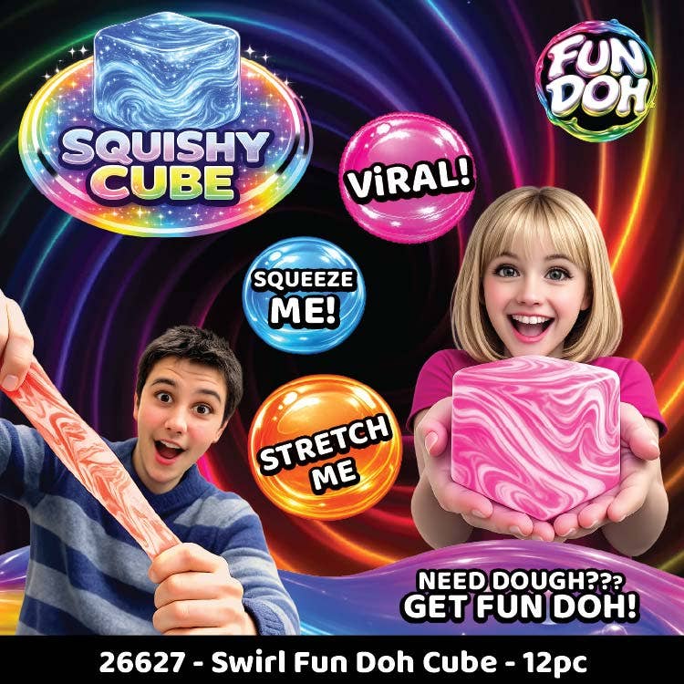 Fun Doh Swirl Squishy Cubes