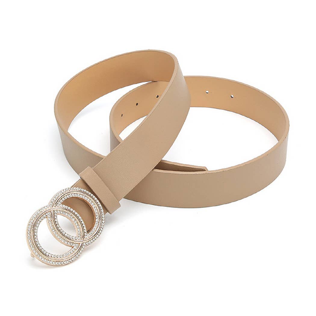 Paved Double Circle Belt: ONE SIZE / BLK