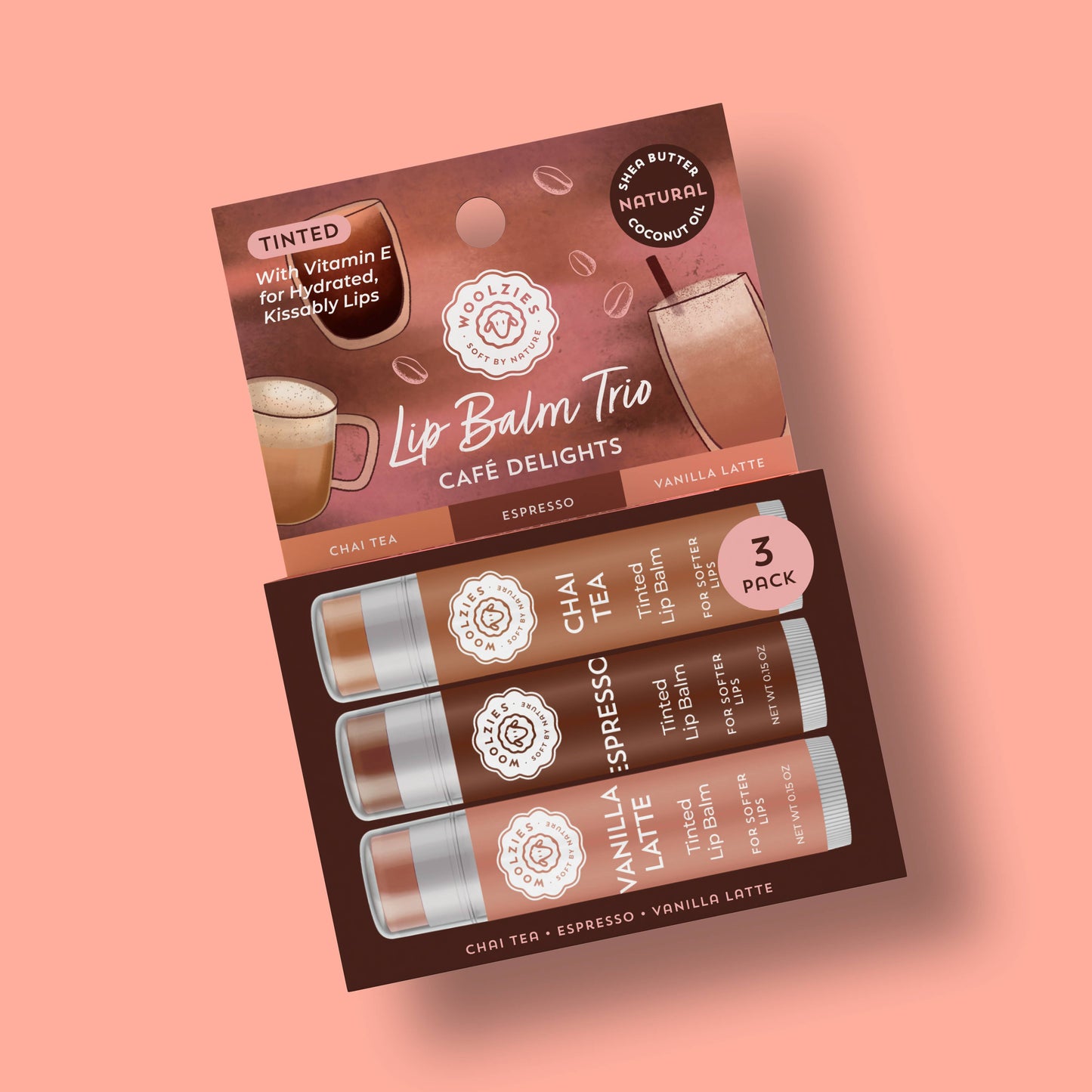 Cafe Delights Tinted Lip Balm Trio