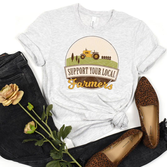 Support Your Local Farmers Ash Tee