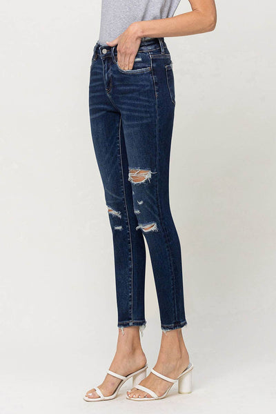 MID RISE CROP SKINNY JEANS