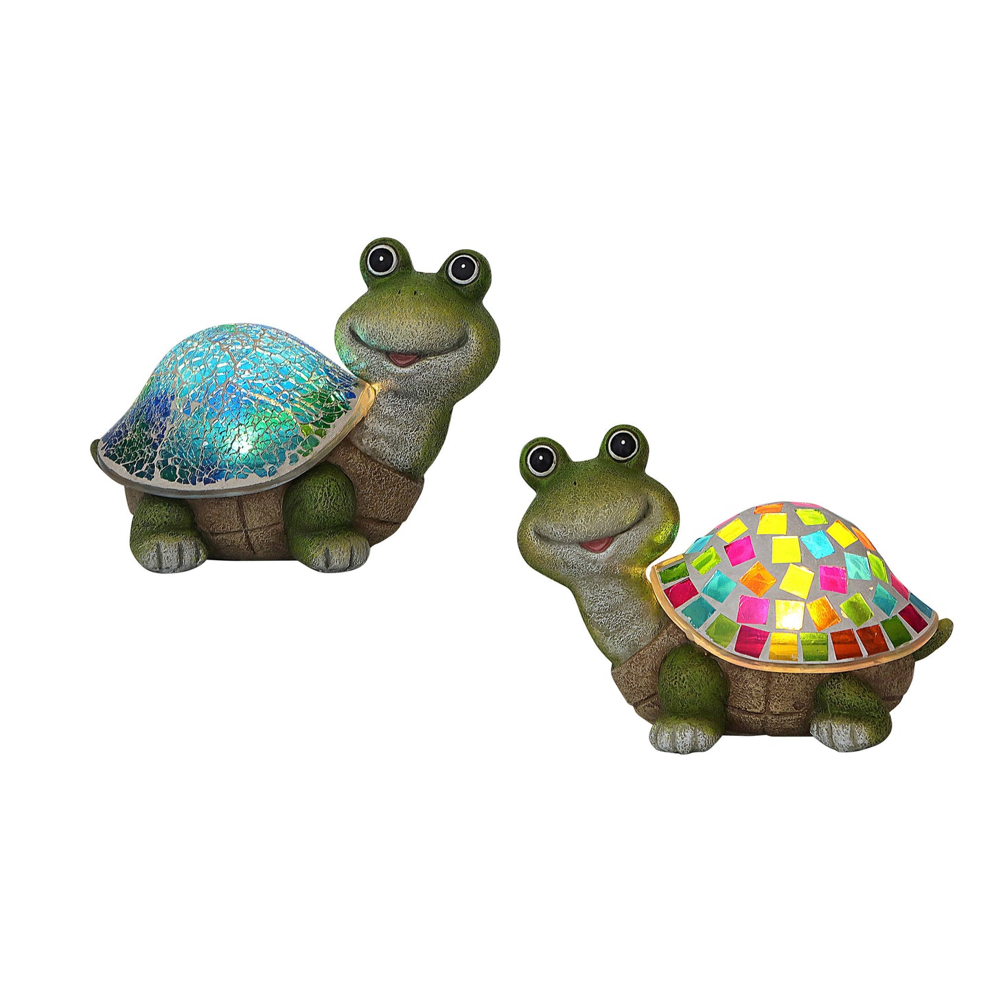Discount 7.87"L B/O Lighted Resin Turtle w/ Mosaic Shell