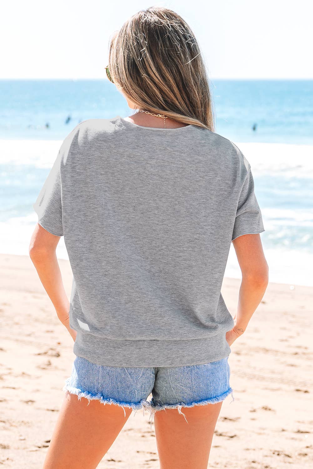USA Lettering Patch Short Sleeve Graphic Tee | S-XL