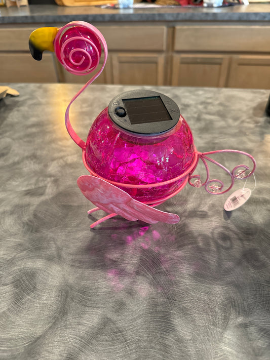 Flamingo Glass Solar Lights