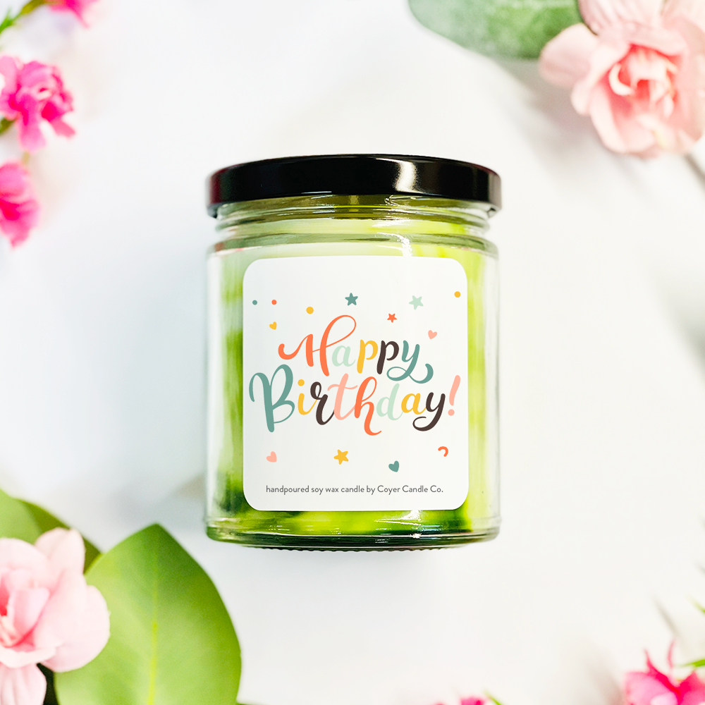 Happy Birthday | 9 oz: Happy Birthday - It's Your Day! / 9 oz. Black Jar / Choose Happiness