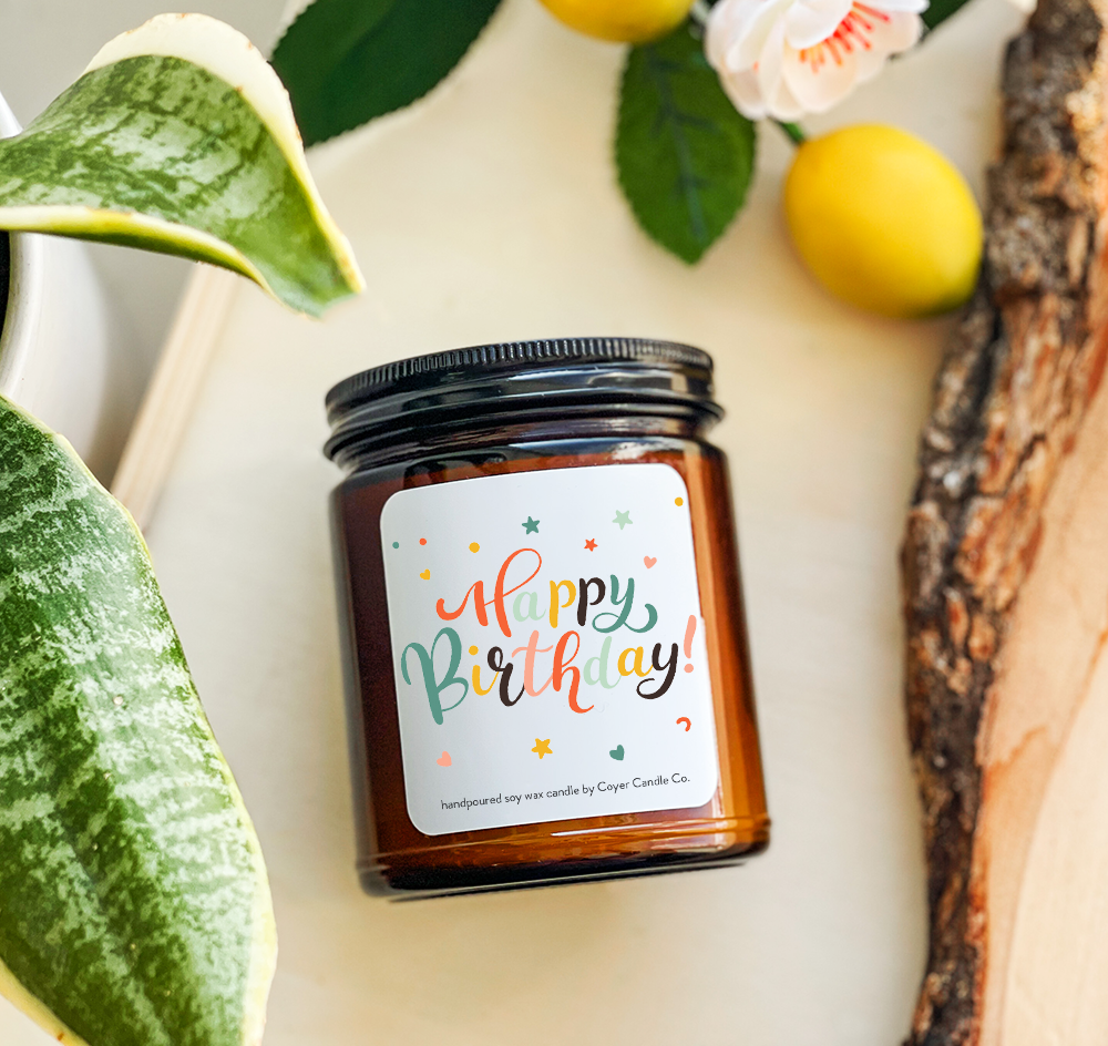 Happy Birthday | 9 oz: Happy Birthday - It's Your Day! / 9 oz. Black Jar / Choose Happiness